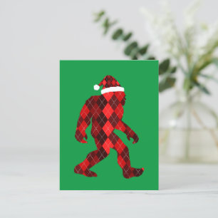 Bigfoot Christmas - Funny Christmas Postcard