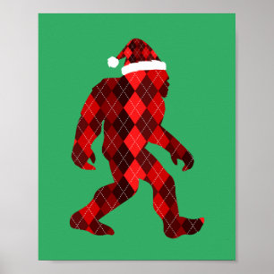 Bigfoot Christmas - Funny Christmas Poster