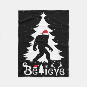 Bigfoot Christmas Gifts For Men Boys Girls Fun Chr Fleece Blanket