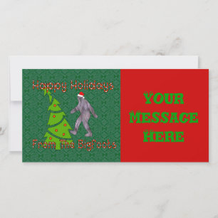Bigfoot Christmas Holiday Card
