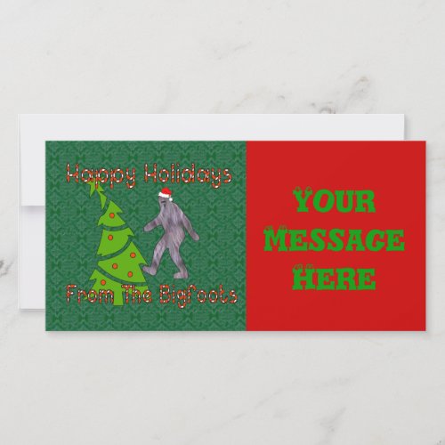 Bigfoot Christmas Holiday Card