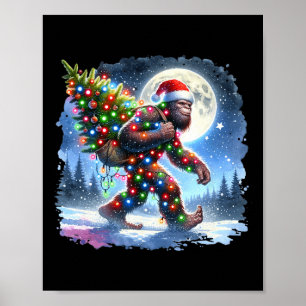 Bigfoot Christmas Holiday Sasquatch Xmas 1  Poster