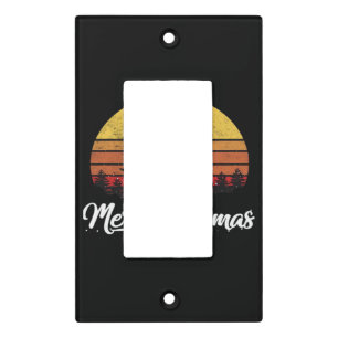 Bigfoot Christmas Santa Hat Merry Fishmas Vintage Light Switch Cover