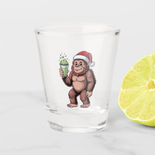 Bigfoot Christmas Sasquatch Matcha Lover Shot Glass