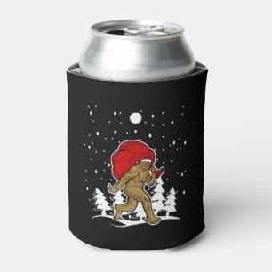 Bigfoot Christmas Shirt Holiday Party Yeti Tshirt Can Cooler