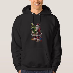 Bigfoot Christmas Tree Lights Xmas Sasquatch Lover Hoodie