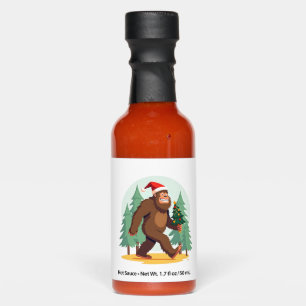 Bigfoot Christmas Tree Santa Hat (1) Hot Sauces
