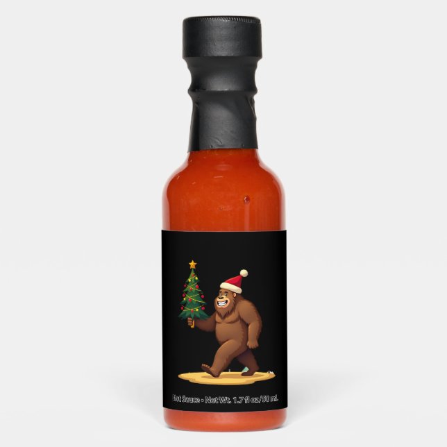 Bigfoot Christmas Tree Santa Hat (1) Hot Sauces (Front)