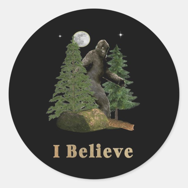 Bigfoot Classic Round Sticker (Front)