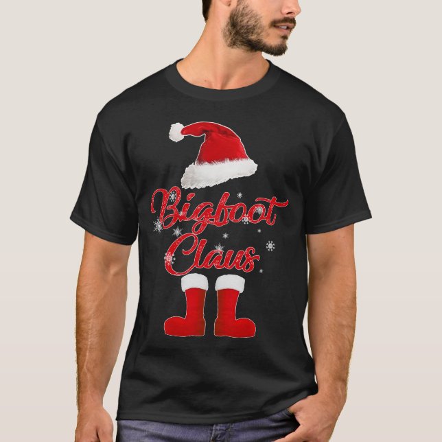 BIGfoot claus christmas family matching T-Shirt (Front)