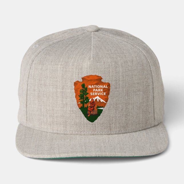 Bigfoot Coffee Break National Park Service Arrowhe Snap Back Hat (Front)