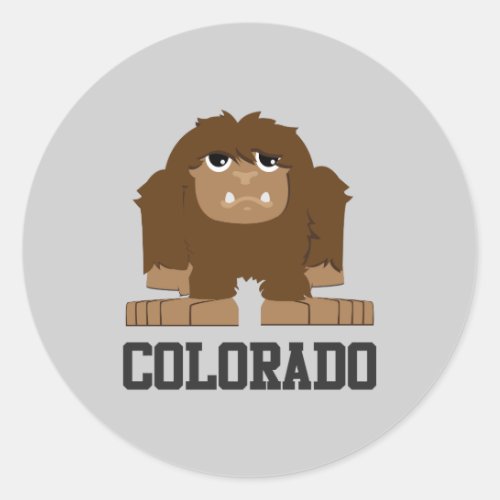 Bigfoot Colorado Classic Round Sticker