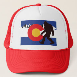 Bigfoot-Colorado-Flag Trucker Hat