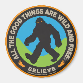 Bigfoot Colored Button Magnet