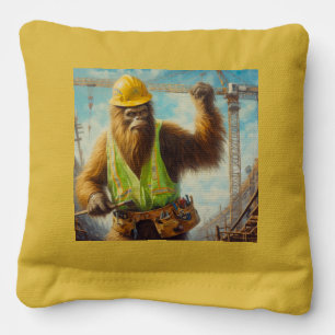 Bigfoot Construction Worker Cornhole Bags
