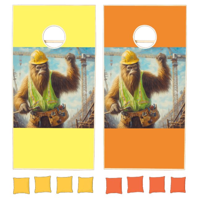 Bigfoot Construction Worker Cornhole Set (Set)