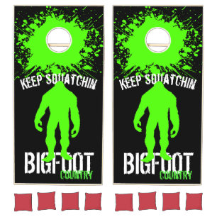 Bigfoot country keep squatchin cornhole set