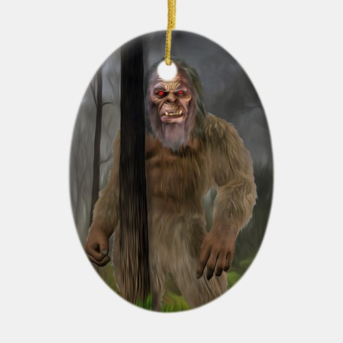 Bigfoot Creeptid Ceramic Ornament