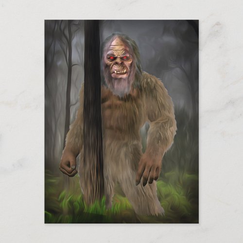 Bigfoot Creeptid Postcard