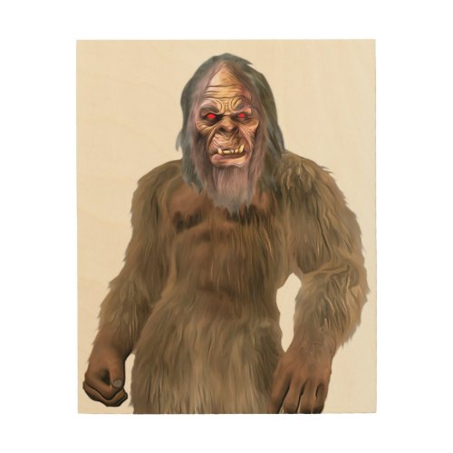 Bigfoot Creeptid Wood Wall Art