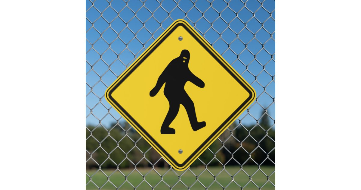 Bigfoot Crossing Metal Sign Zazzle