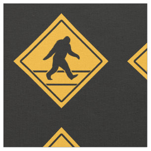 Bigfoot Crossing Pattern   Sasquatch Squatchy Fabric