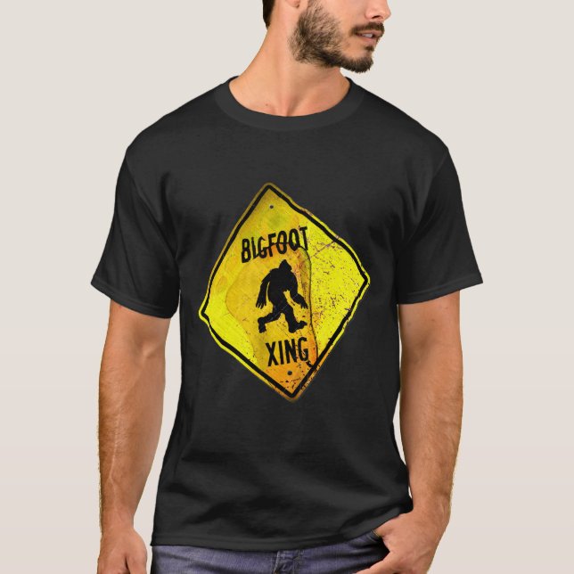 Bigfoot Crossing Sign T-Shirt (Front)