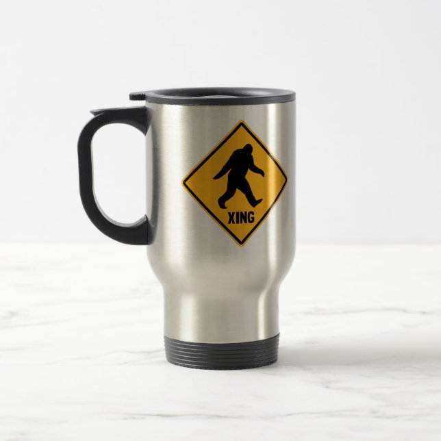 Bigfoot Crossing Travel Mug (Left)