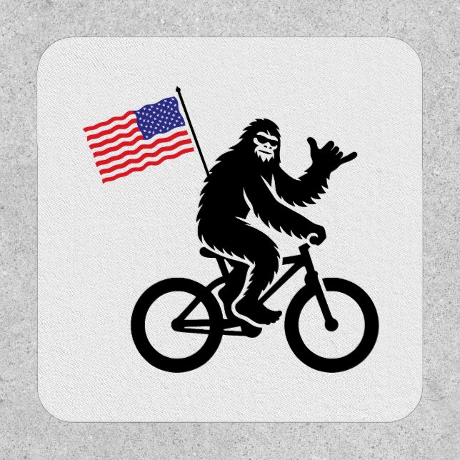 Bigfoot Cycling American Flag Patch (Front)