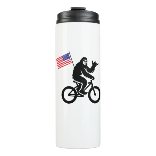 Bigfoot Cycling American Flag Thermal Tumbler