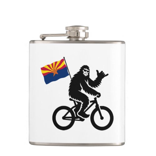 Bigfoot Cycling Arizona Flag Flask