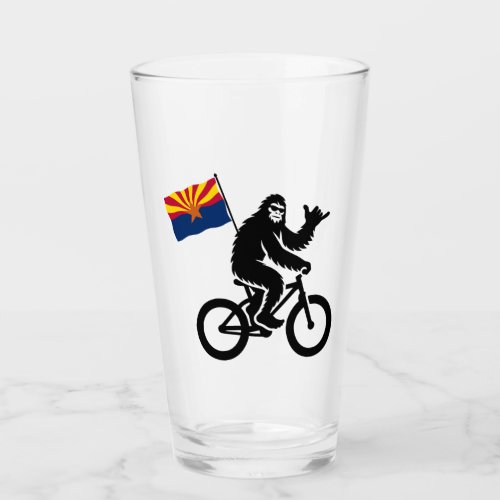 Bigfoot Cycling Arizona Flag Glass