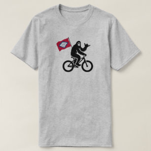 Bigfoot Cycling Arkansas Flag T-Shirt