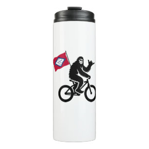 Bigfoot Cycling Arkansas Flag Thermal Tumbler