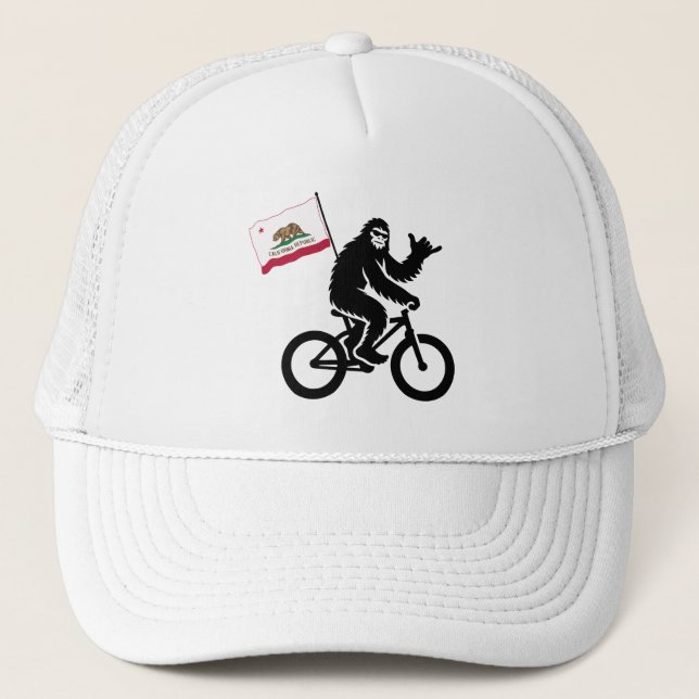Bigfoot Cycling California Flag Trucker Hat (Front)