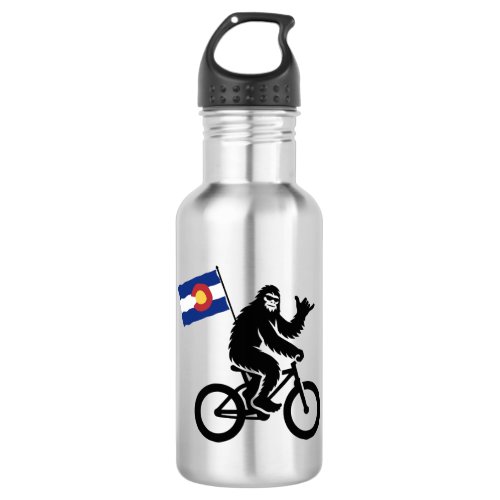 Bigfoot Cycling Colorado Flag Stainless Steel Water Bottle