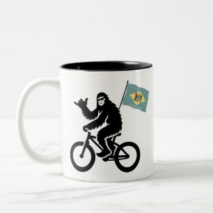 Bigfoot Cycling Delaware Flag Two-Tone Coffee Mug