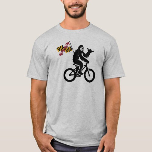 Bigfoot Cycling Maryland Flag T_Shirt