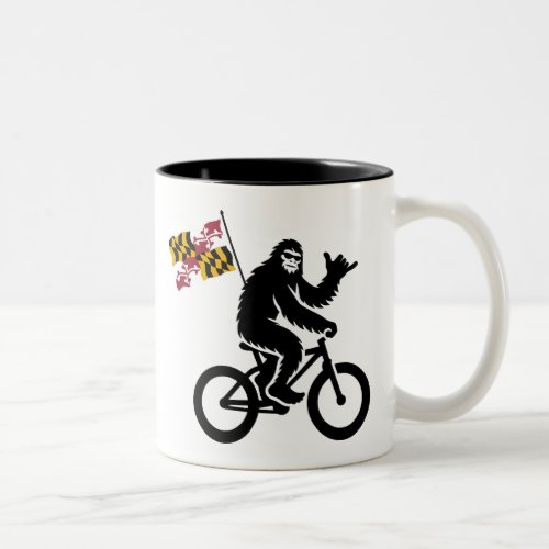 Bigfoot Cycling Maryland Flag Two_Tone Coffee Mug