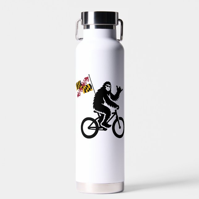 Bigfoot Cycling Maryland Flag Water Bottle (Front)