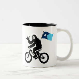 Bigfoot Cycling Minnesota Flag Two-Tone Coffee Mug