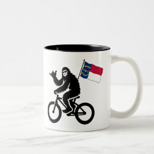 Bigfoot Cycling North Carolina Flag Two-Tone Coffee Mug