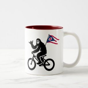 Bigfoot Cycling Ohio Flag Two-Tone Coffee Mug