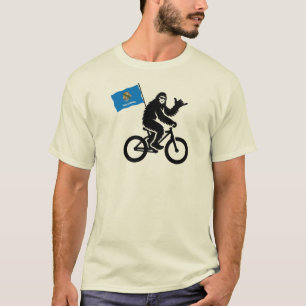 Bigfoot Cycling Oklahoma Flag T-Shirt