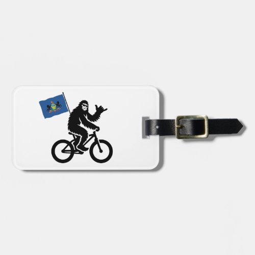 Bigfoot Cycling Pennsylvania Flag Luggage Tag