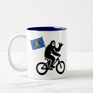 Bigfoot Cycling Pennsylvania Flag Two-Tone Coffee Mug
