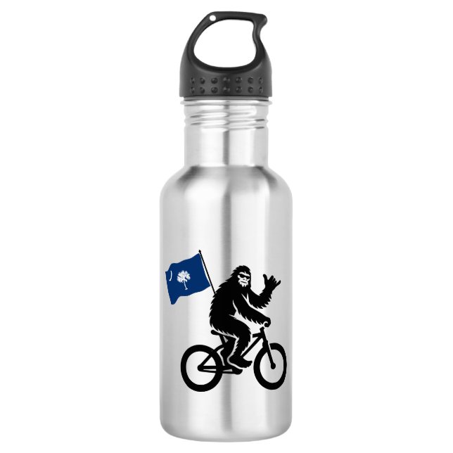 Bigfoot Cycling South Carolina Flag Stainless Steel Water Bottle (Front)