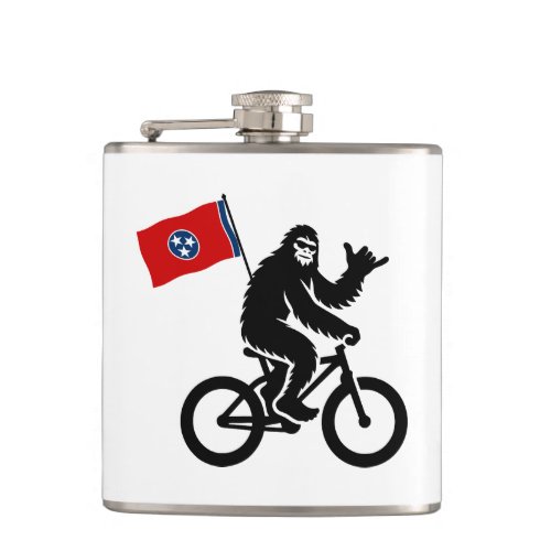 Bigfoot Cycling Tennessee Flag Flask