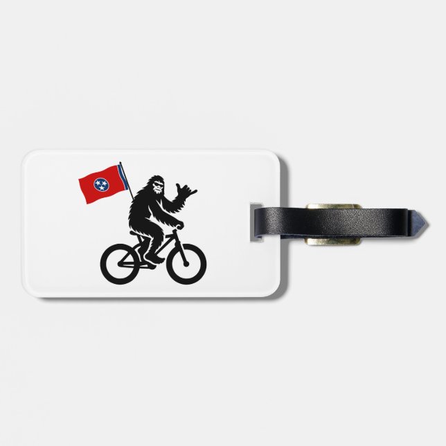 Bigfoot Cycling Tennessee Flag Luggage Tag (Back Horizontal)