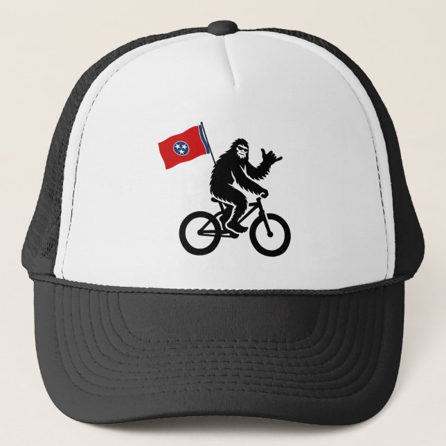Bigfoot Cycling Tennessee Flag Trucker Hat (Front)